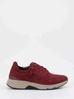 Gabor Comfort – Sneaker aus Nubukleder Bordeauxrot