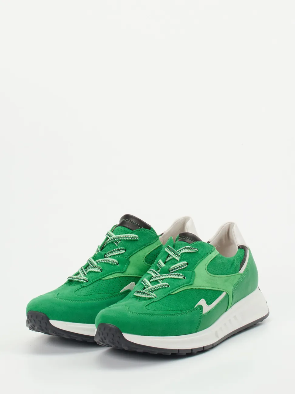 Gabor Comfort – Sneaker aus Veloursleder grasgrün