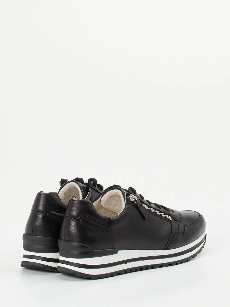 Gabor Comfort – Sneaker aus Lammleder Schwarz