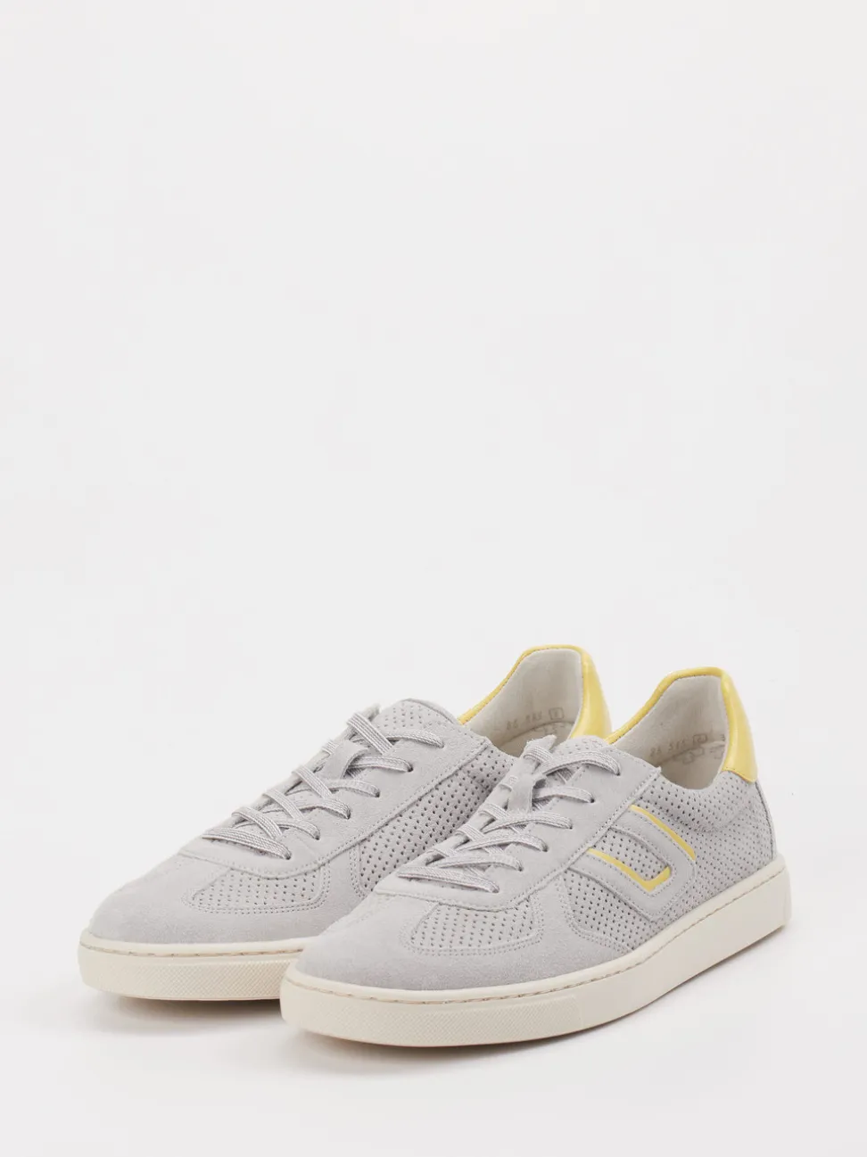 Gabor Comfort – Sneaker aus Veloursleder Hellgrau