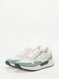 Gabor Comfort – Sneaker aus Kalbleder in Mintgrün