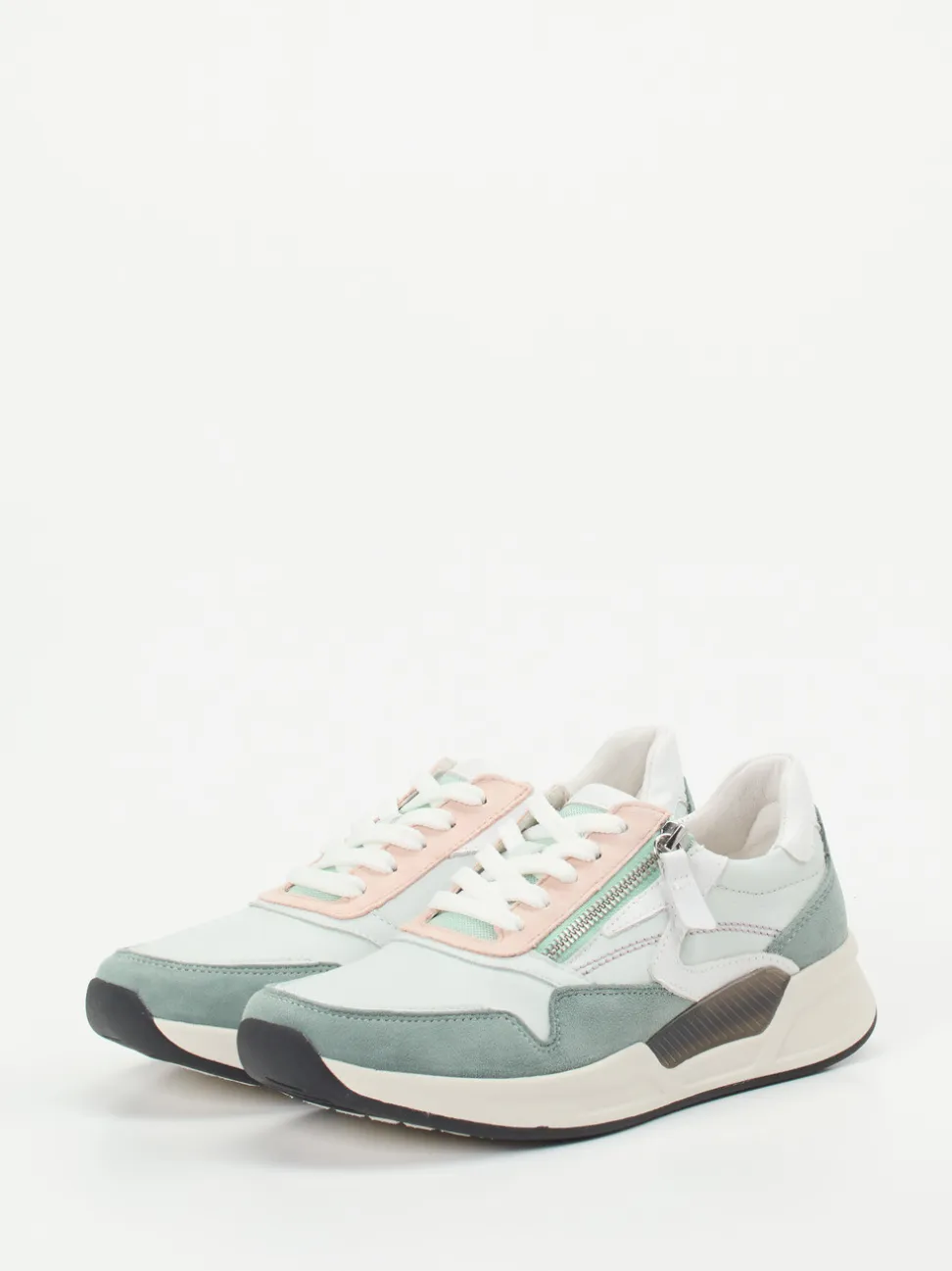 Gabor Comfort – Sneaker aus Kalbleder in Mintgrün