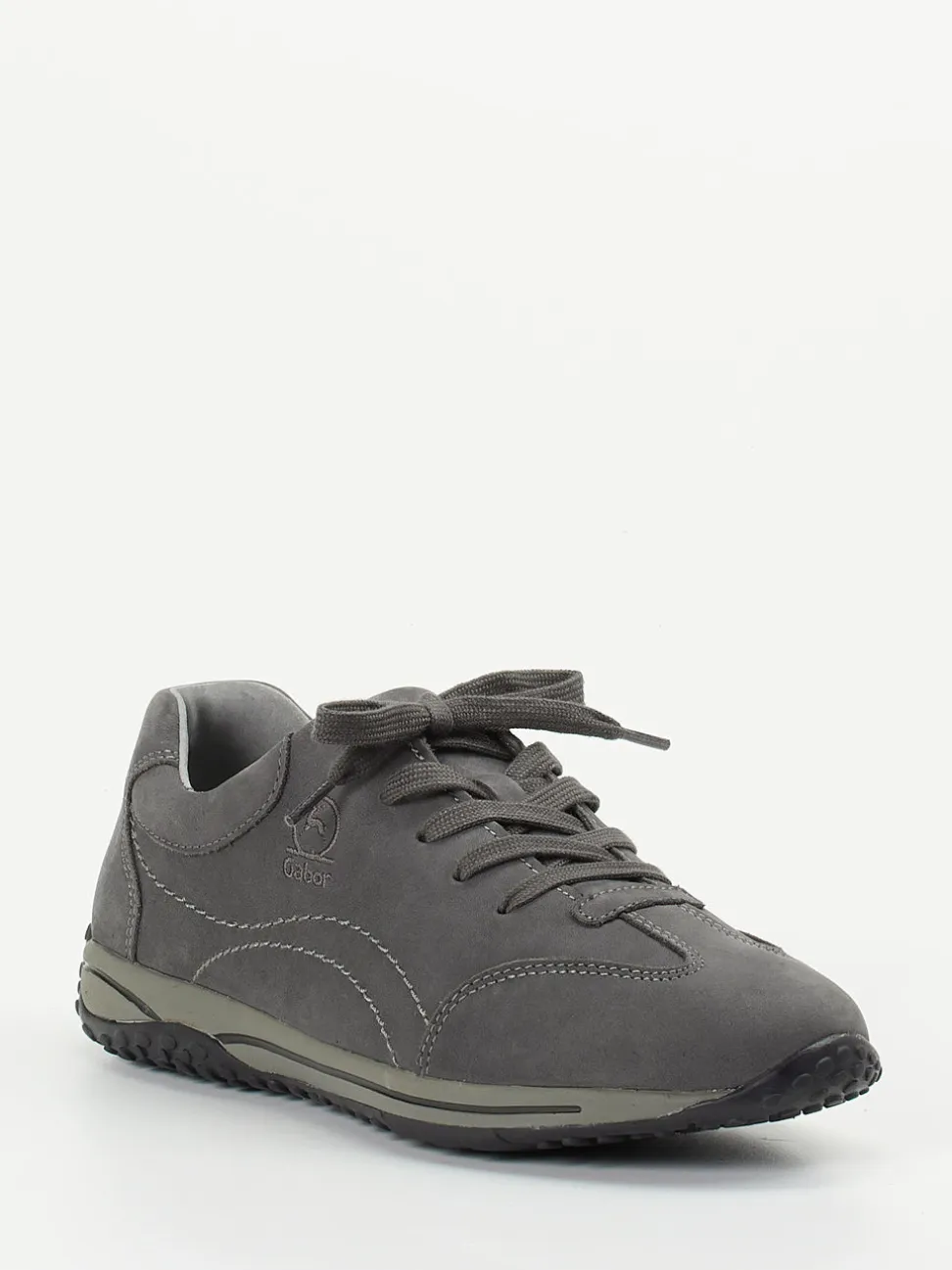 Gabor Comfort – Sneaker aus Nubukleder in Grau