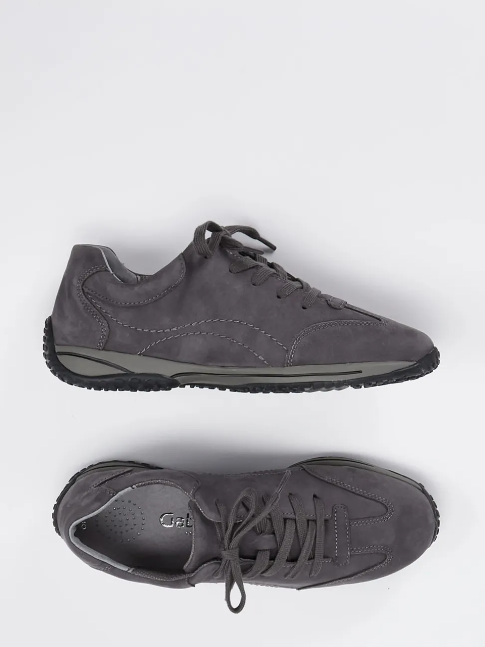Gabor Comfort – Sneaker aus Nubukleder in Grau