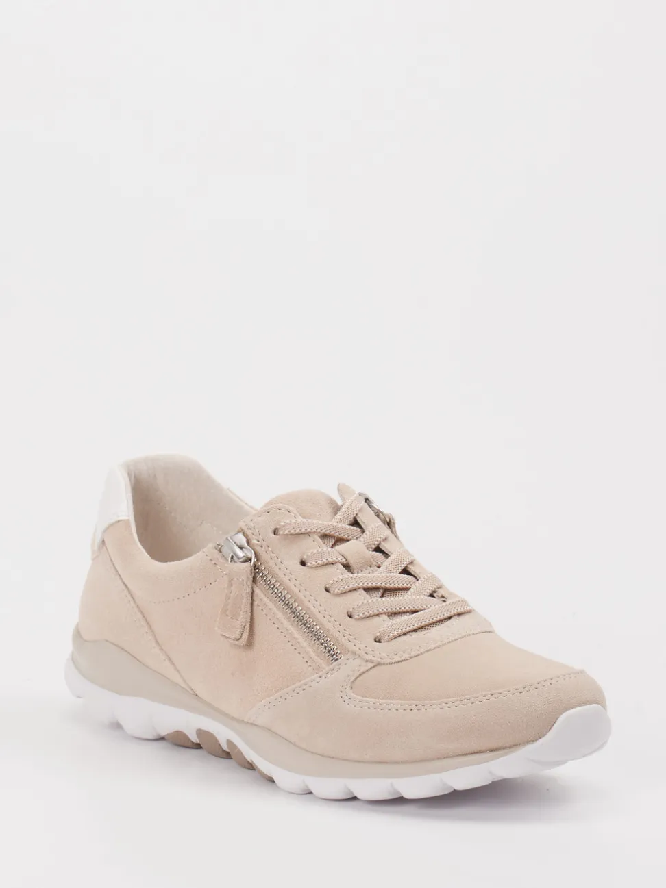 Gabor Comfort – Sneaker aus Veloursleder beige