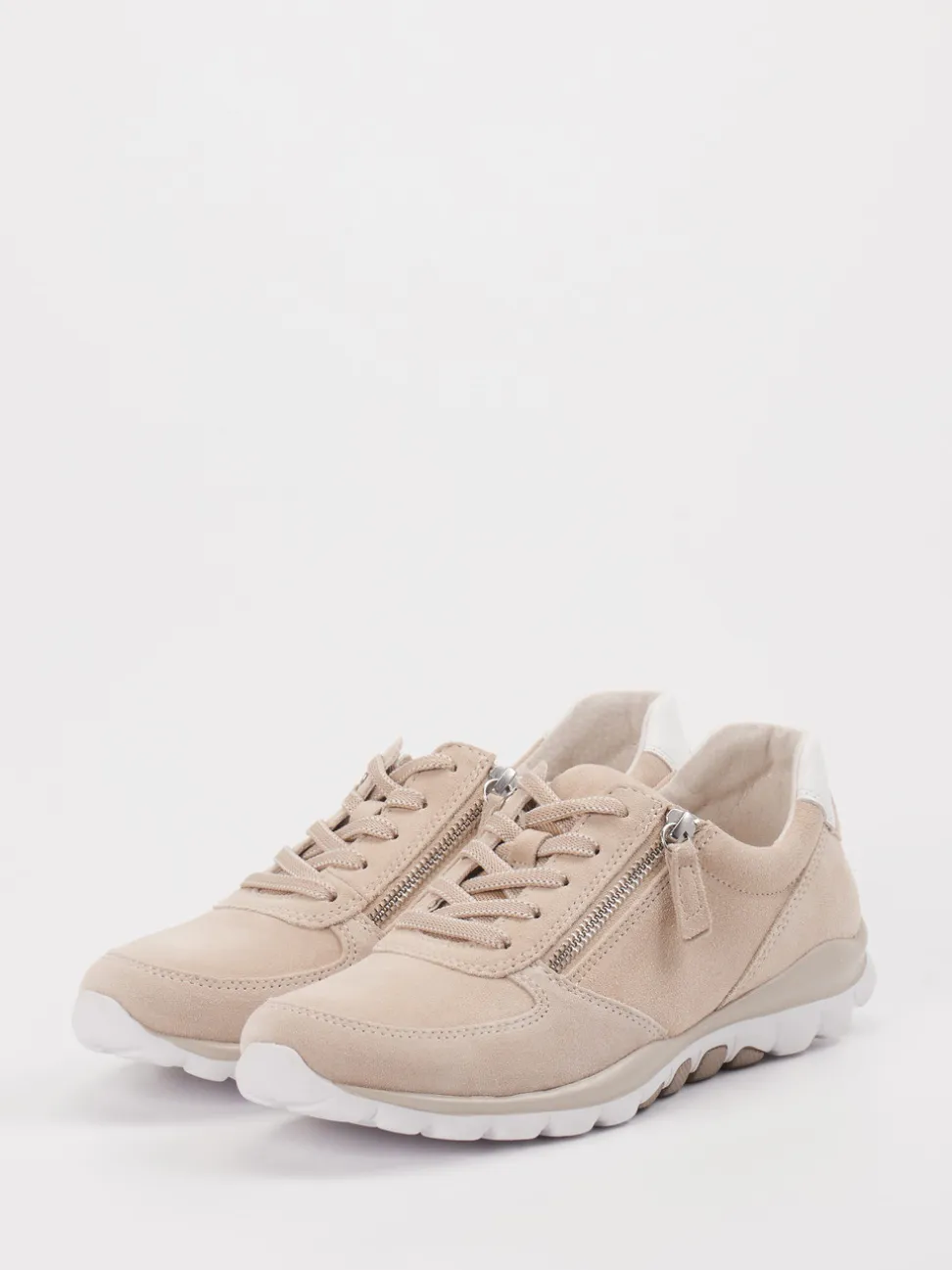 Gabor Comfort – Sneaker aus Veloursleder beige