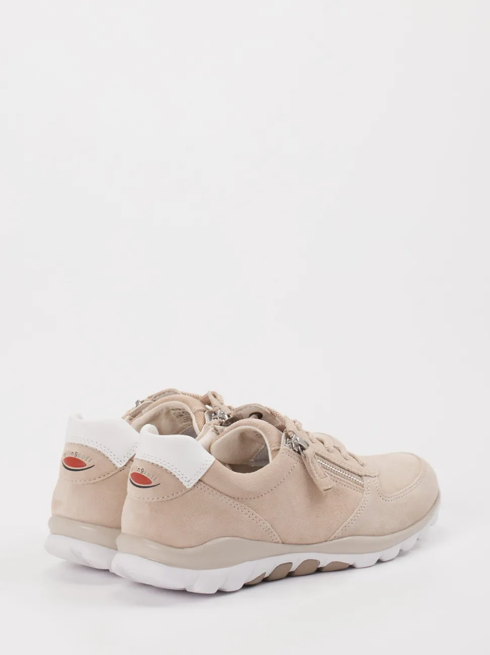 Gabor Comfort – Sneaker aus Veloursleder beige