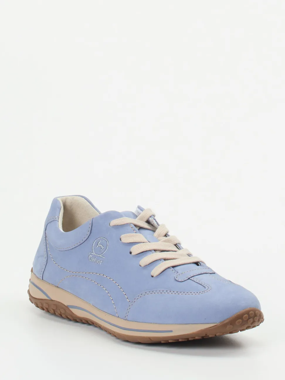 Gabor Comfort – Sneaker aus Nubukleder hellblau
