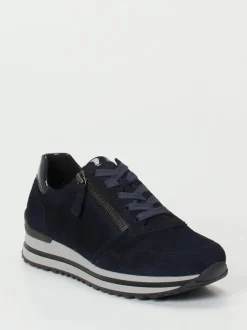 Gabor Comfort – Sneaker aus Veloursleder Dunkelblau