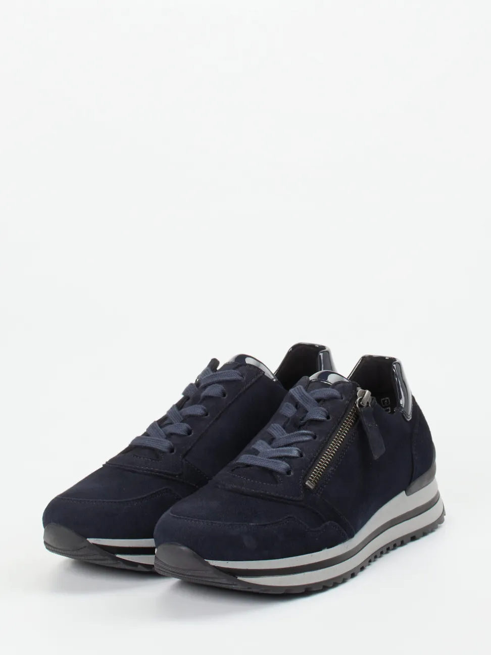 Gabor Comfort – Sneaker aus Veloursleder Dunkelblau