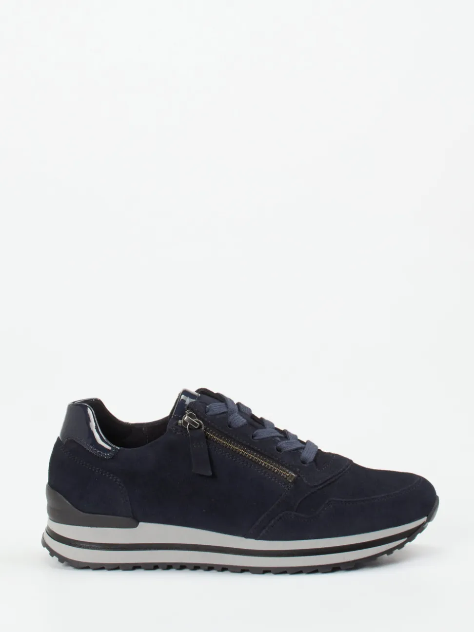 Gabor Comfort – Sneaker aus Veloursleder Dunkelblau