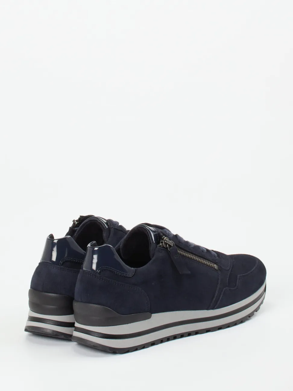 Gabor Comfort – Sneaker aus Veloursleder Dunkelblau