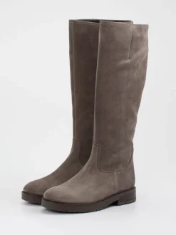 Gabor Comfort – Stiefel aus Veloursleder taupefarben