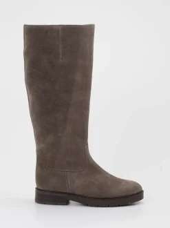 Gabor Comfort – Stiefel aus Veloursleder taupefarben