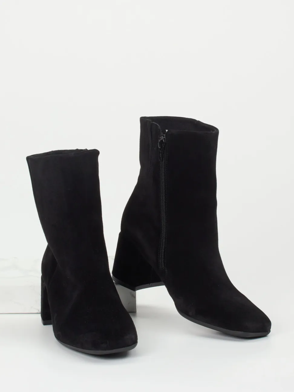 Gabor Comfort – Stiefelette aus Veloursleder Schwarz