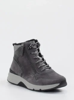 Gabor Comfort – Stiefelette aus Veloursleder grau