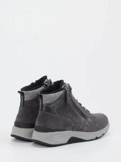 Gabor Comfort – Stiefelette aus Veloursleder grau