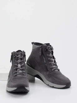 Gabor Comfort – Stiefelette aus Veloursleder grau