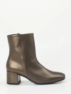 Gabor Comfort – Stiefelette aus Metallicleder grau