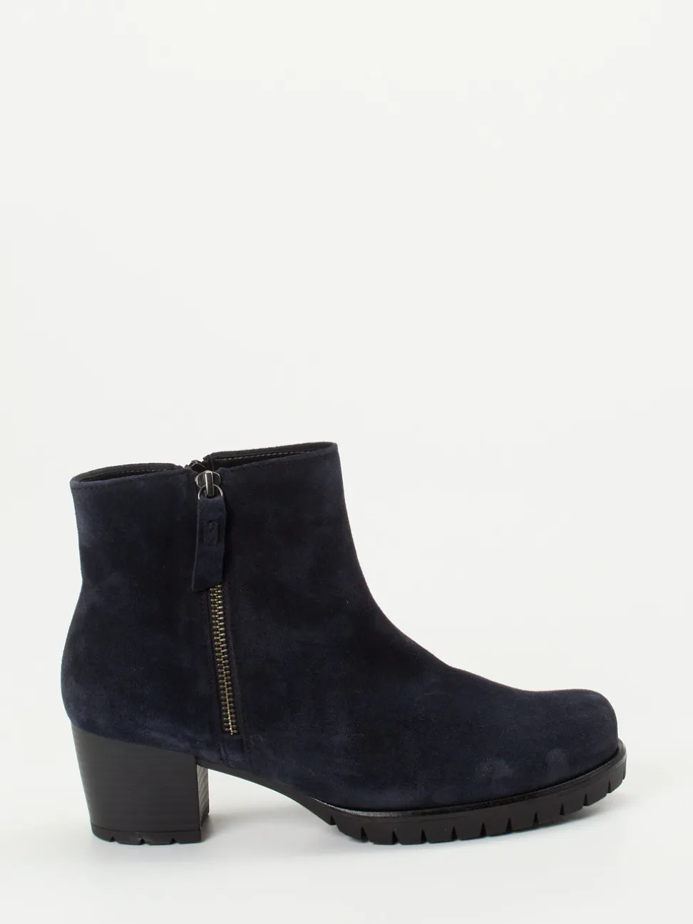 Gabor Comfort – Stiefelette aus Veloursleder dunkelblau