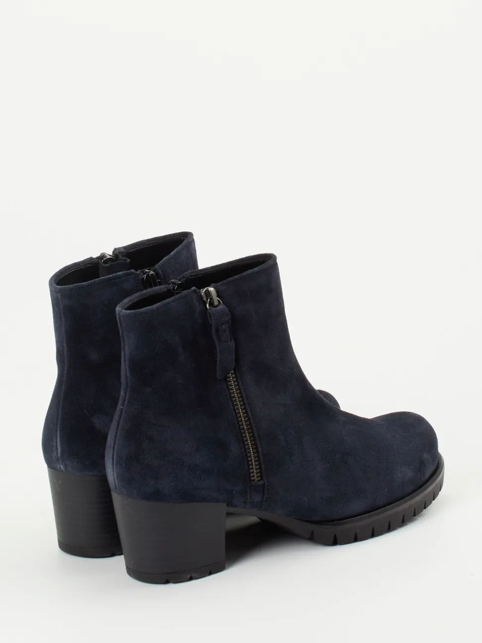 Gabor Comfort – Stiefelette aus Veloursleder dunkelblau