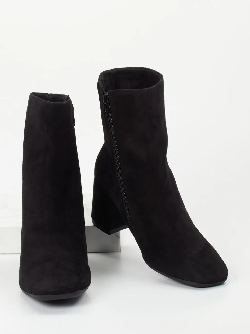 Gabor Comfort – Stiefelette aus Veloursleder schwarz
