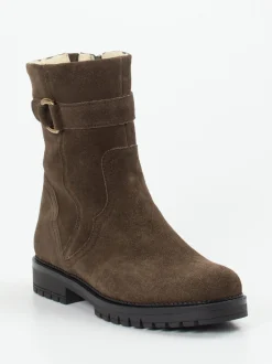 Gabor Comfort – Stiefeletten aus Veloursleder mokkabraun