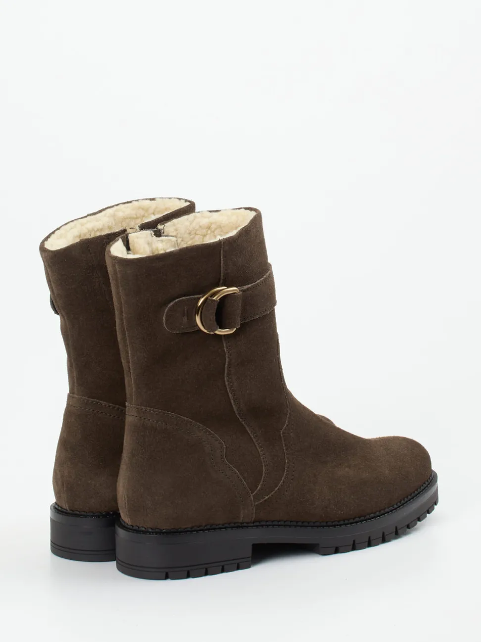 Gabor Comfort – Stiefeletten aus Veloursleder mokkabraun