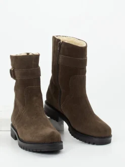 Gabor Comfort – Stiefeletten aus Veloursleder mokkabraun