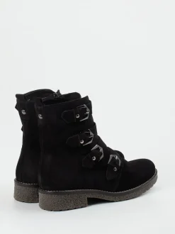 Gabor Comfort – Stiefelette aus Veloursleder Schwarz
