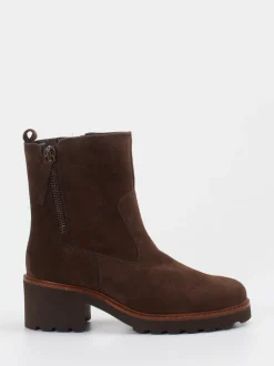 Gabor Comfort – Stiefelette aus Veloursleder braun