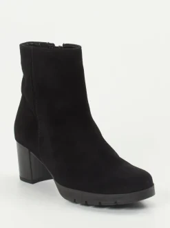 Gabor Comfort – Stiefelette aus Veloursleder schwarz