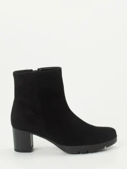 Gabor Comfort – Stiefelette aus Veloursleder schwarz