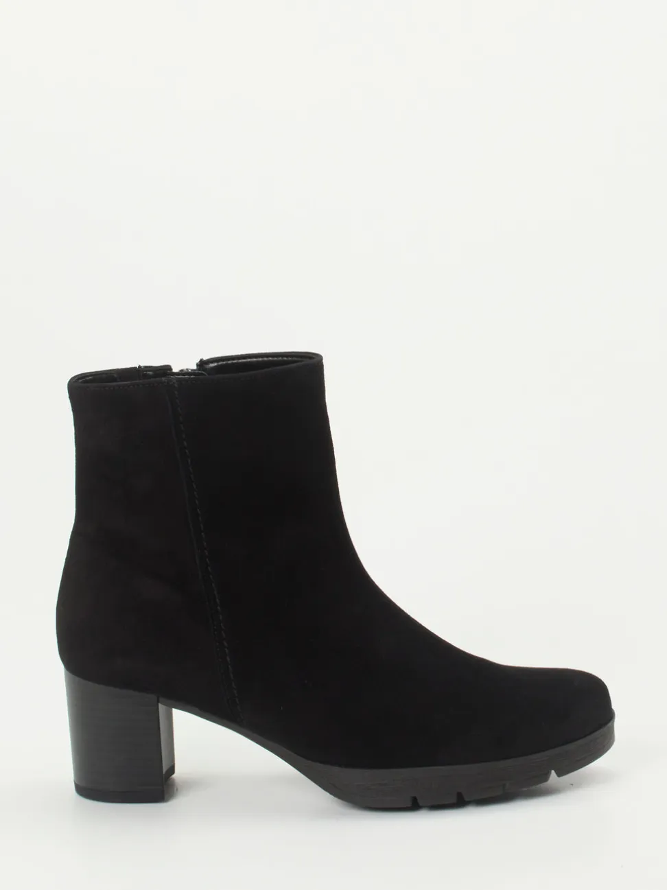 Gabor Comfort – Stiefelette aus Veloursleder schwarz