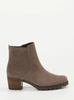 Gabor Comfort – Stiefelette aus Veloursleder taupe