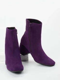 Gabor Comfort – Stiefelette aus Veloursleder Violett