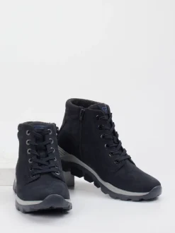 Gabor Comfort – Stiefelette aus Nubukleder Dunkelblau