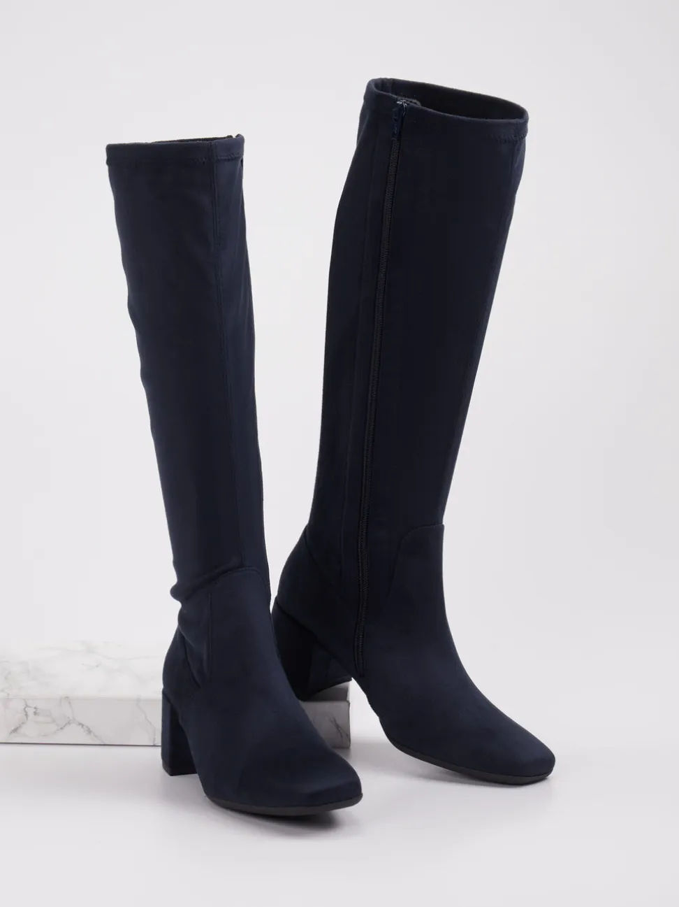 Gabor Comfort – Stretchstiefel aus Textil dunkelblau