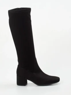 Gabor Comfort – Stretch-Stiefel aus Veloursleder schwarz