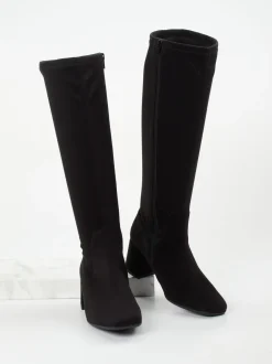 Gabor Comfort – Stretch-Stiefel aus Veloursleder schwarz