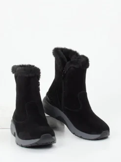 Gabor Comfort – Winterboots aus Veloursleder schwarz