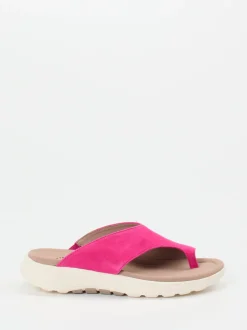 Gabor Comfort – Zehentrenner aus Veloursleder pink
