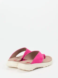 Gabor Comfort – Zehentrenner aus Veloursleder pink