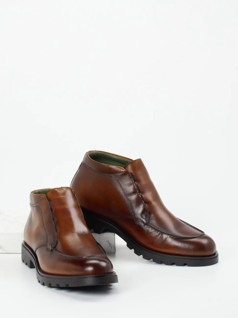 Galizio Torresi – Ankle Boot aus Kalbleder Braun