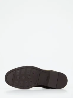 Galizio Torresi – Brogue-Boots aus Veloursleder olivgrün