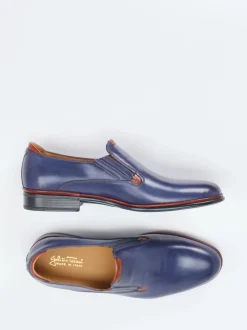 Galizio Torresi – Business-Slipper aus Kalbleder Dunkelblau