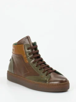Galizio Torresi – High-Top-Sneaker aus Kalbleder Dunkelbraun