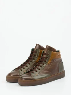 Galizio Torresi – High-Top-Sneaker aus Kalbleder Dunkelbraun