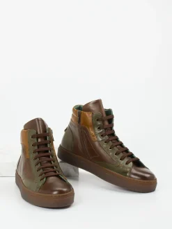 Galizio Torresi – High-Top-Sneaker aus Kalbleder Dunkelbraun