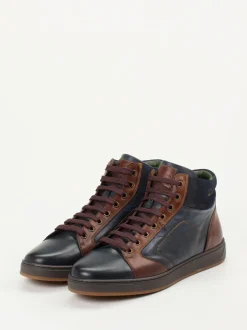 Galizio Torresi – High-Top-Sneaker aus Kalbleder blau